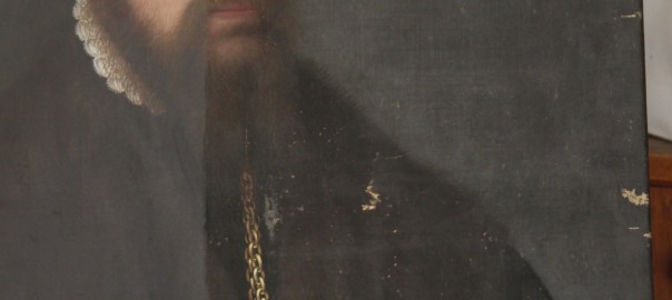 Ein Herrenportät wird restauriert