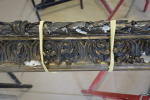 Rahmen, Bilderrahmen wird restauriert im Atelier