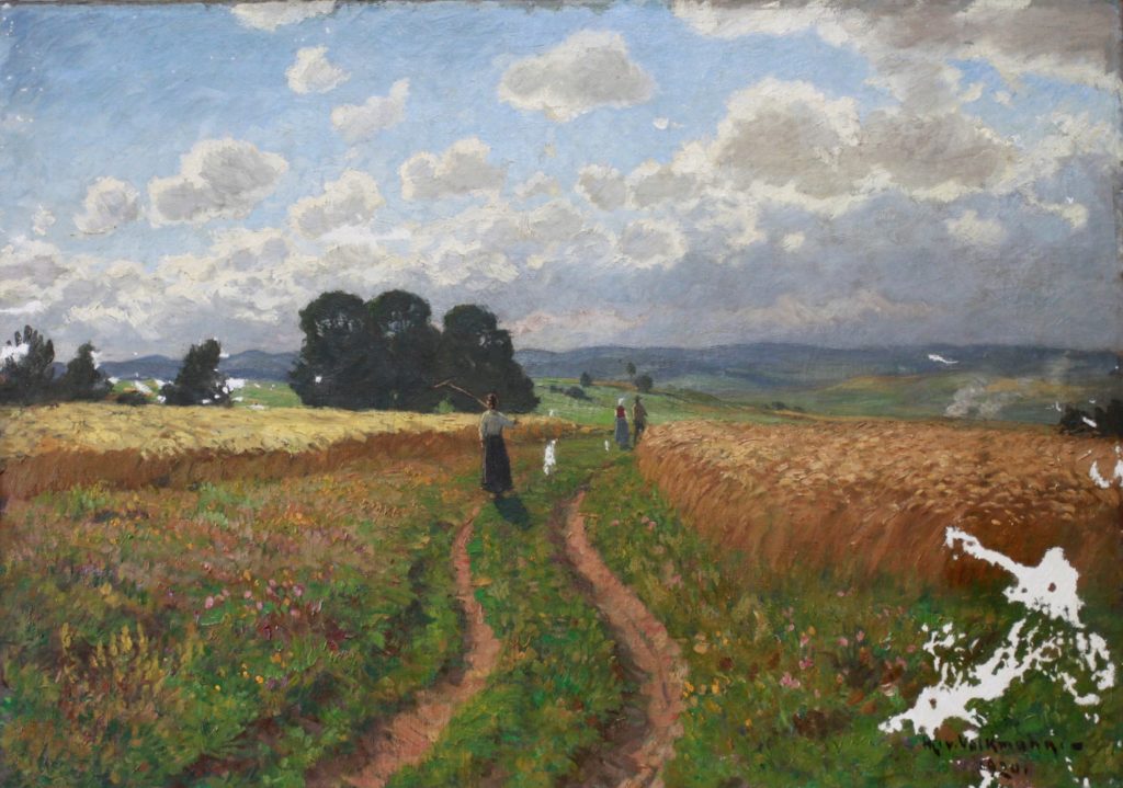 Kittung von Gemälden, Malschicht, Gemälderestauratorin, Volkmann, Eifellandschaft