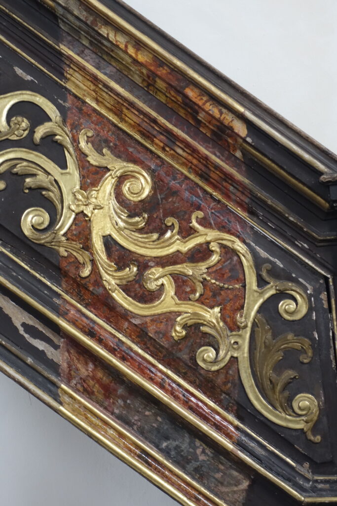 Restaurierung einer Kanzel, Rokoko, Restaurator, Koblenz, Neuwied, Andernach, Mayen, Kruft, Adenau, Mendig, Meckenheim, Rheinbach, Aachen, Eifel, Westerwald, Hunsrück