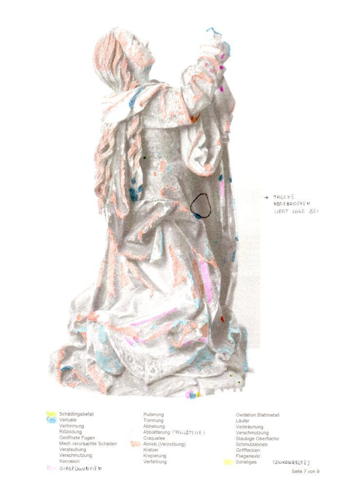 Kartierung in der Restaurierung von Skulpturen, Frankfurt, Mainz, RLP