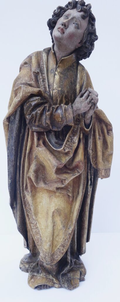 Ulmer Skulptur, Skulpturen aus Ulm, Boppard, restaurieren von Skulpturen, Plastiken, farbige Fassung, Johannes