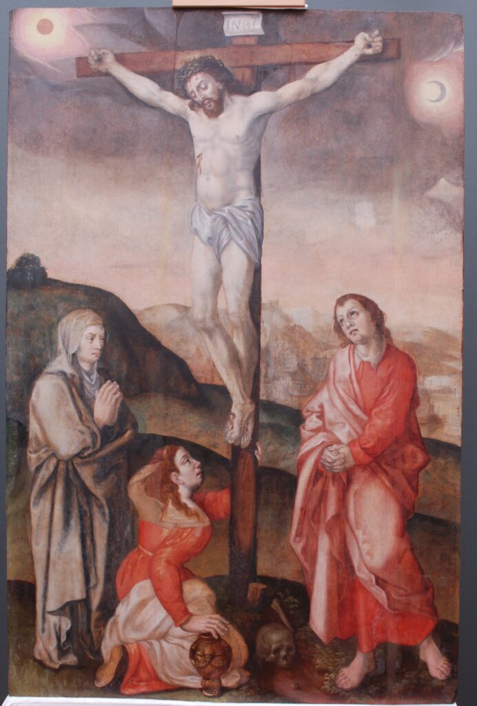 Restaurierung eines historischen Holztafelgemäldes nach der Restaurierung und Konservierung, Koblenz, Zieglein-Altar, St. Kastor