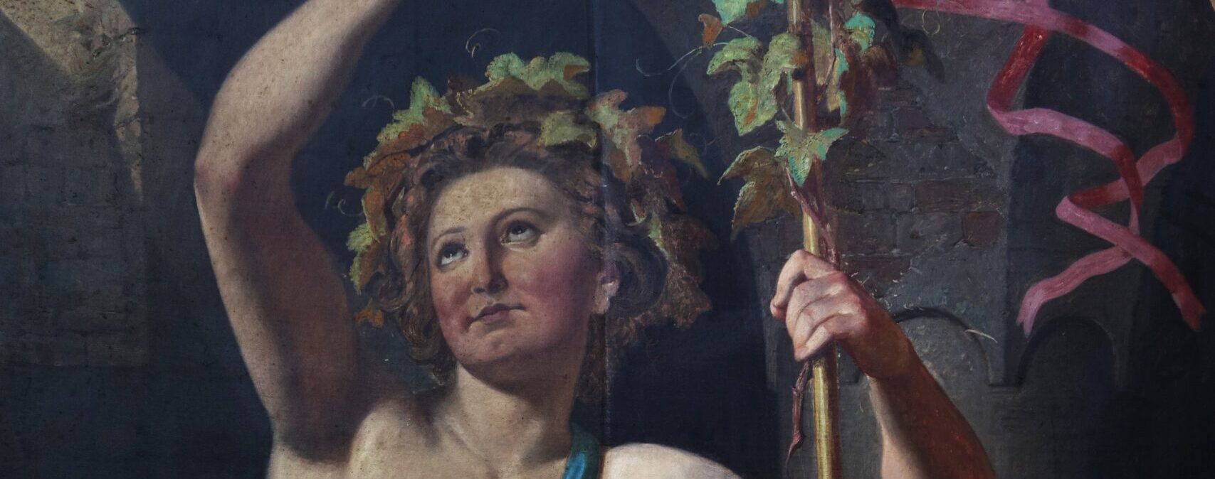 Restaurierung Dionysos von Kaspar Kögler, Gemälde auf Leinwand, Wiesbaden
